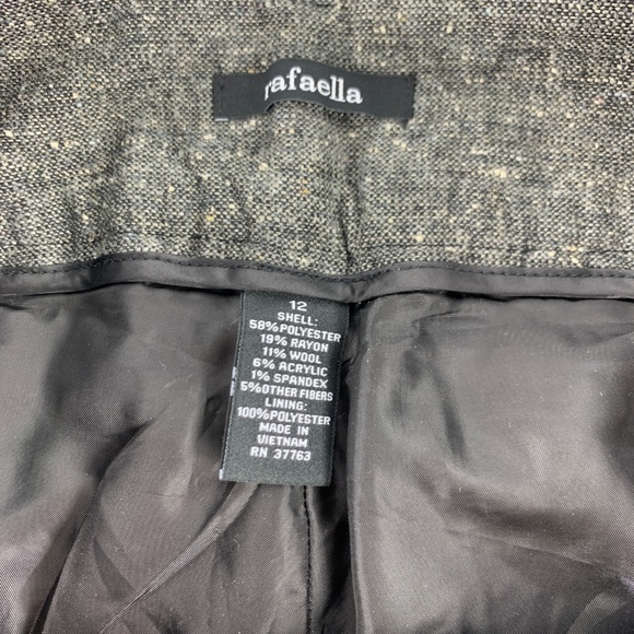 Rafaella Sz 12 Gray Wool Pants Career Straight - Picture 3 of 4